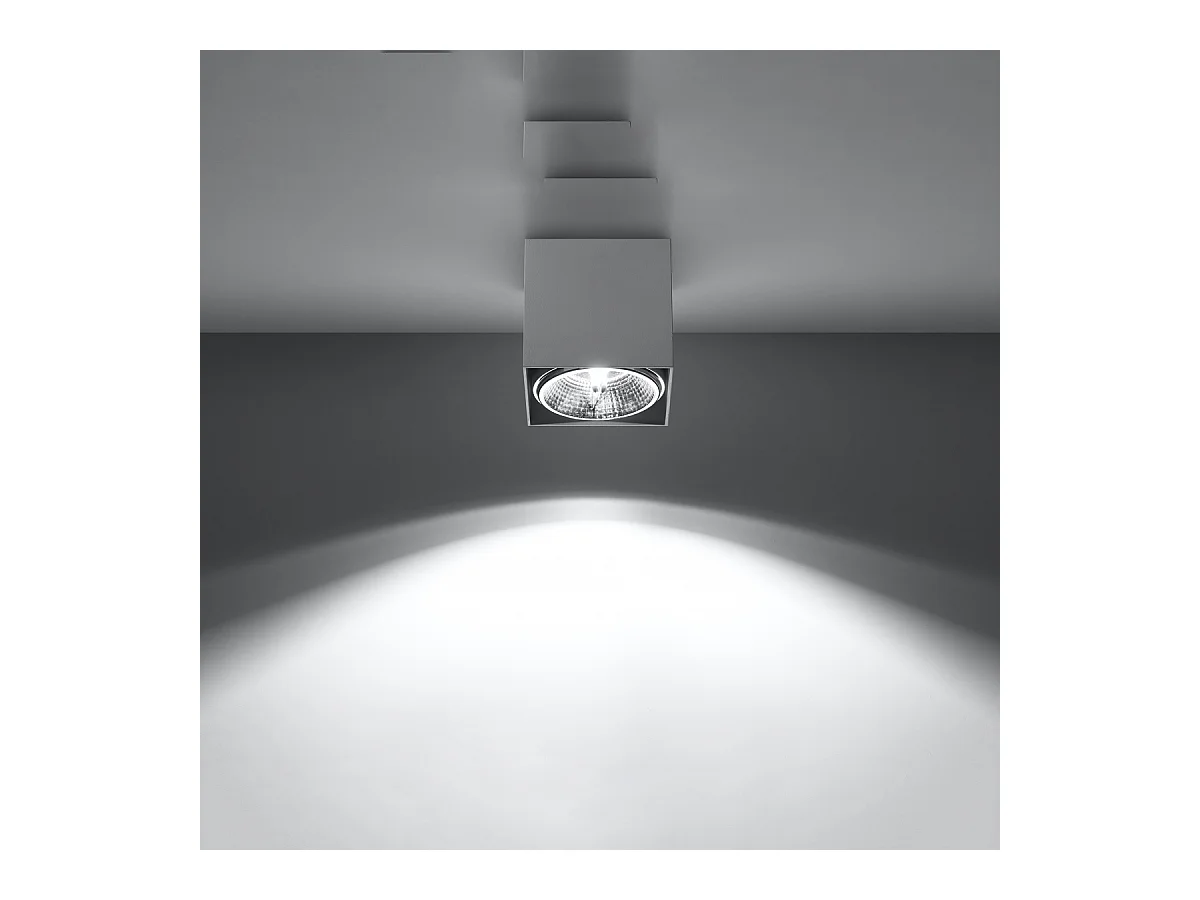 Plafonniers Nexiflex moderne en aluminium - 1 sources lumineuses 4000K - L.12 x H.11 cm - blanc