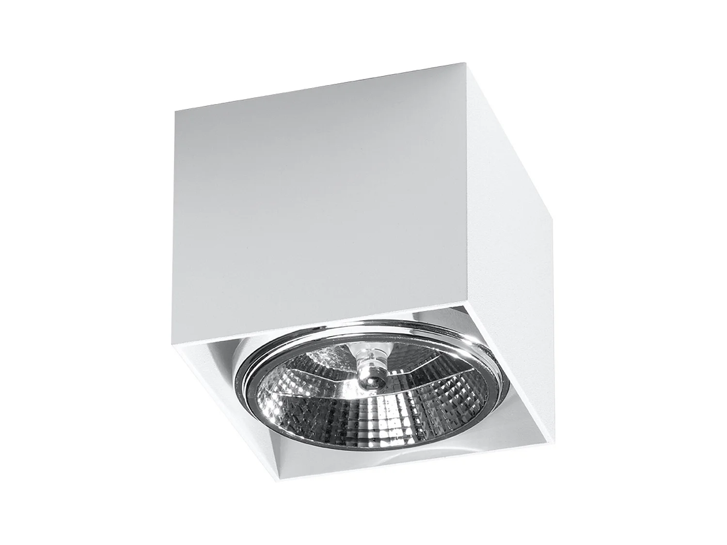 Plafonniers Nexiflex moderne en aluminium - 1 sources lumineuses 4000K - L.12 x H.11 cm - blanc