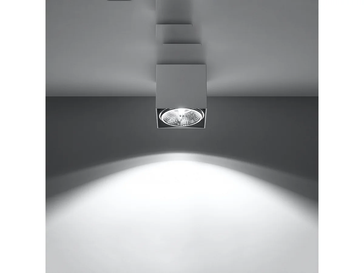 Plafonniers Nexiflex moderne en aluminium - 1 sources lumineuses 4000K - L.12 x H.11 cm - blanc