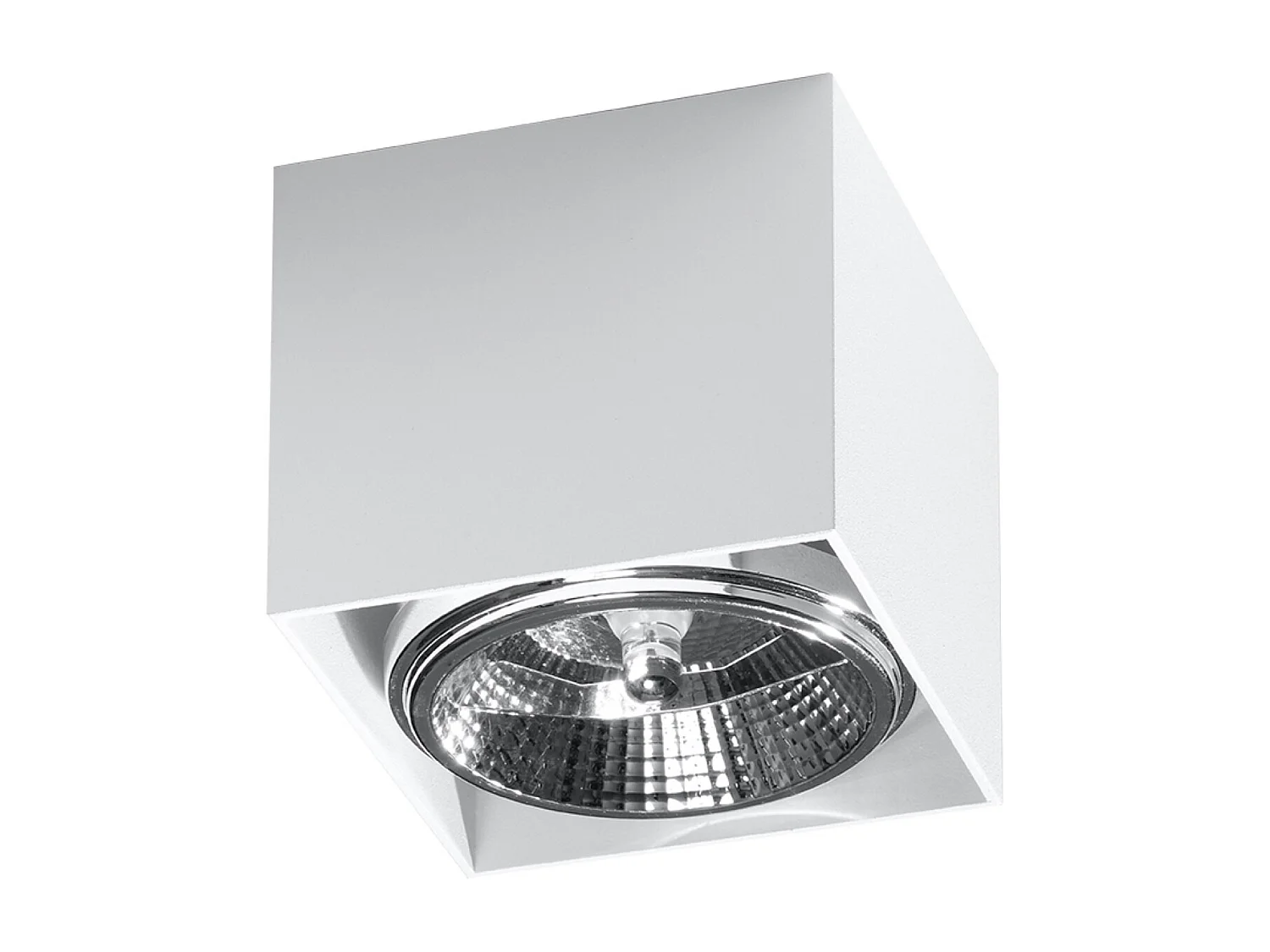 Plafonniers Nexiflex moderne en aluminium - 1 sources lumineuses 4000K - L.12 x H.11 cm - blanc