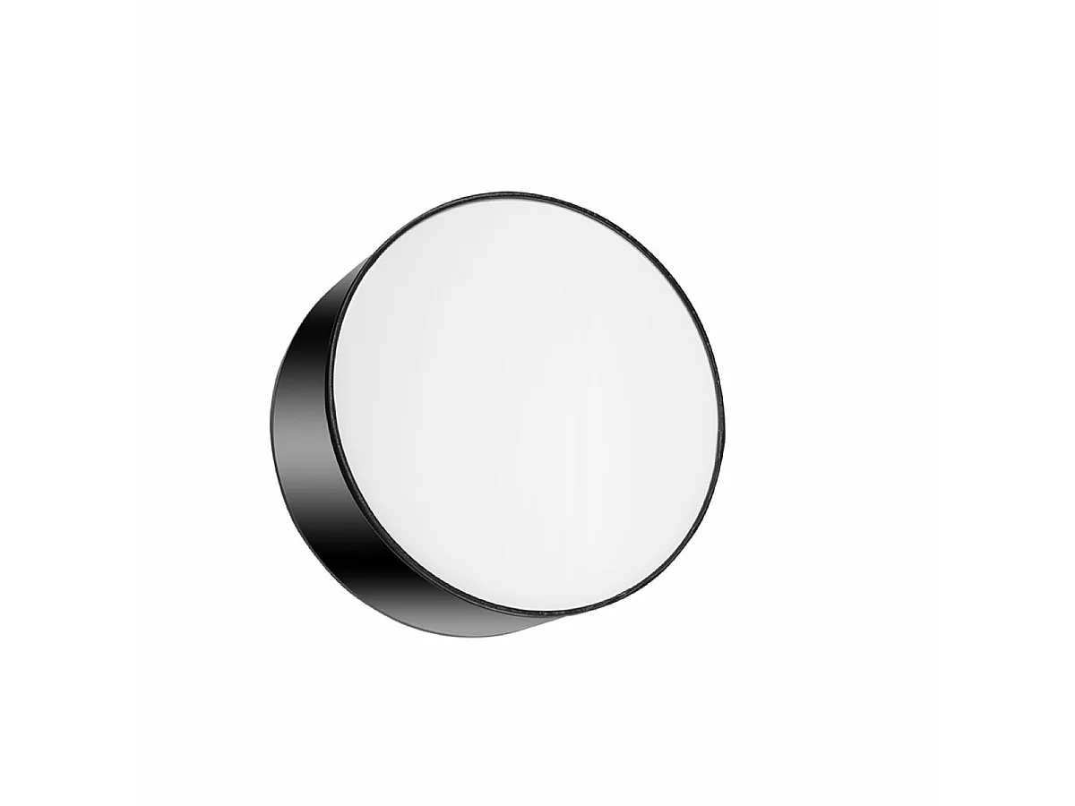 Luminárias de teto Cercle minimalista, PVC - 1 fontes de luz 4000K - L.25 x H.11 cm - preto