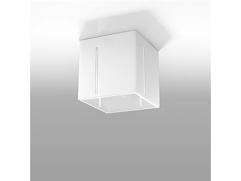 Lampade da soffitto Luminara moderno di alluminio - 1 sorgenti luminose 4000K - L.10 x A.10 cm - bianco