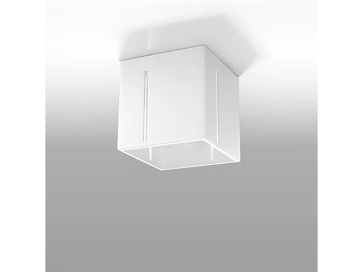 Plafonniers Luminara moderne en aluminium - 1 sources lumineuses 4000K - L.10 x H.10 cm - blanc