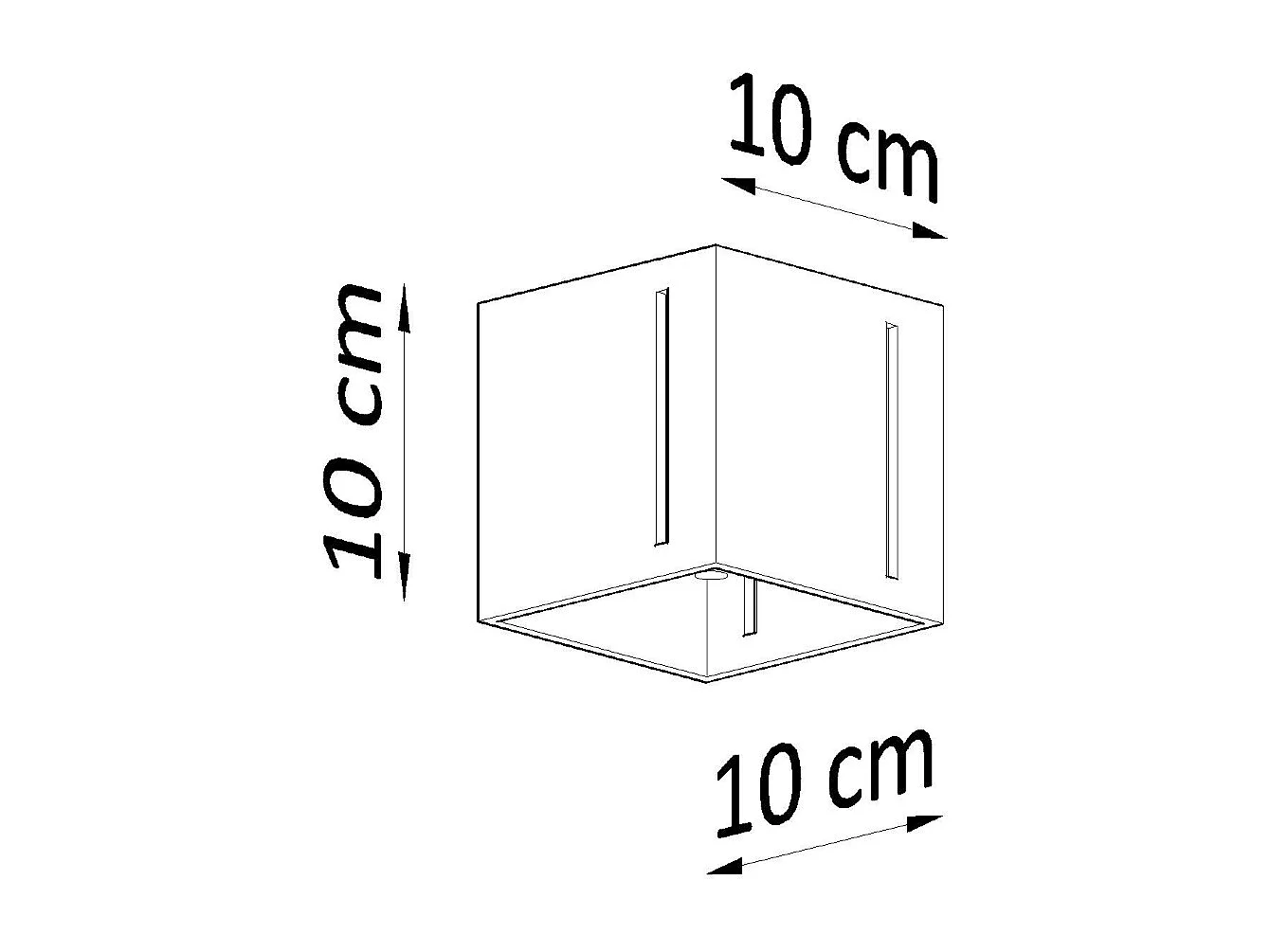 Plafonniers Luminara moderne en aluminium - 1 sources lumineuses 4000K - L.10 x H.10 cm - blanc