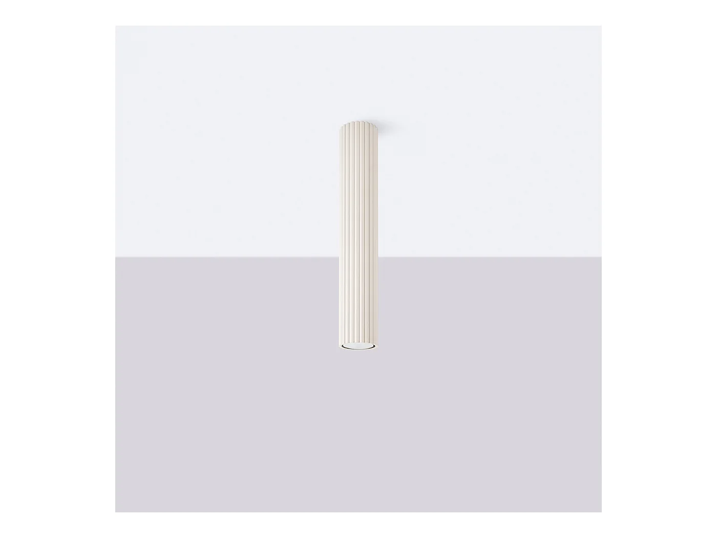 Lampada da soffitto Gloow minimalista di alluminio - 1 sorgenti luminose 3000K - L.6,5 x A.40 cm - beige