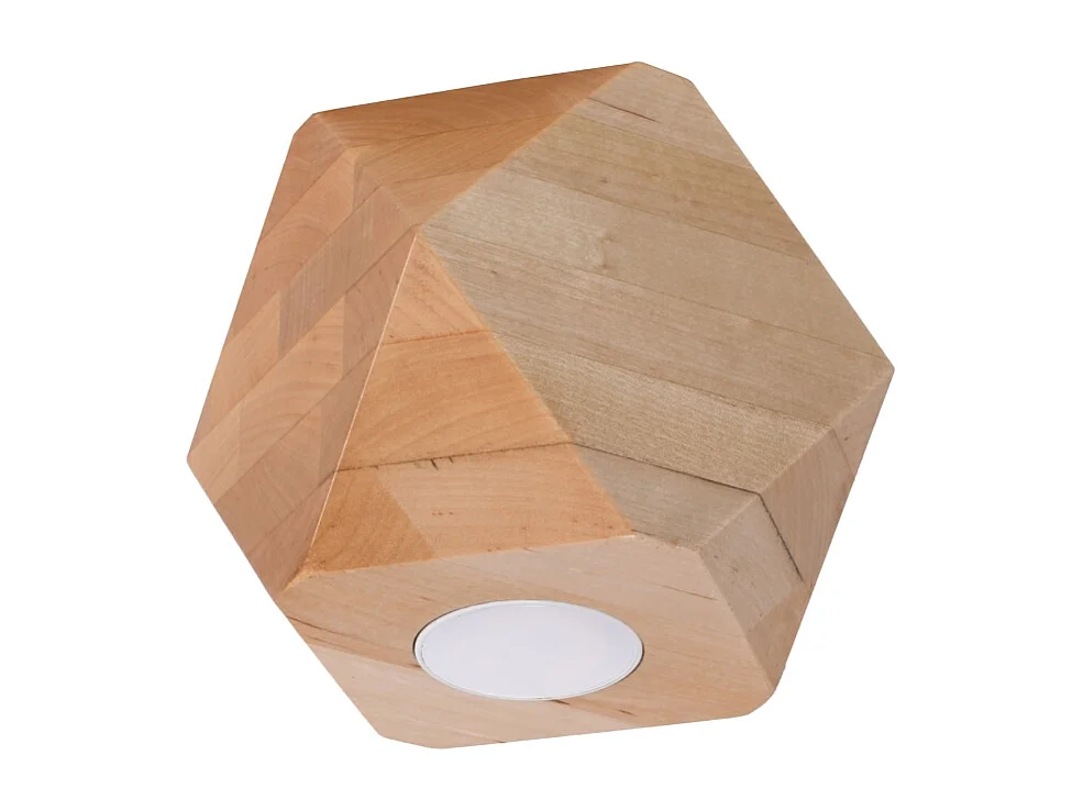 Plafonniers Timberix scandinave en bois - 1 sources lumineuses 3000K - L.12 x H.12 cm - bois naturel