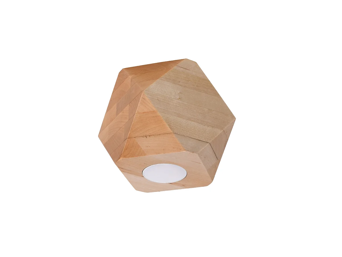Lampade da soffitto Timberix scandinavo di legna - 1 sorgenti luminose 3000K - L.12 x A.12 cm - legno naturale