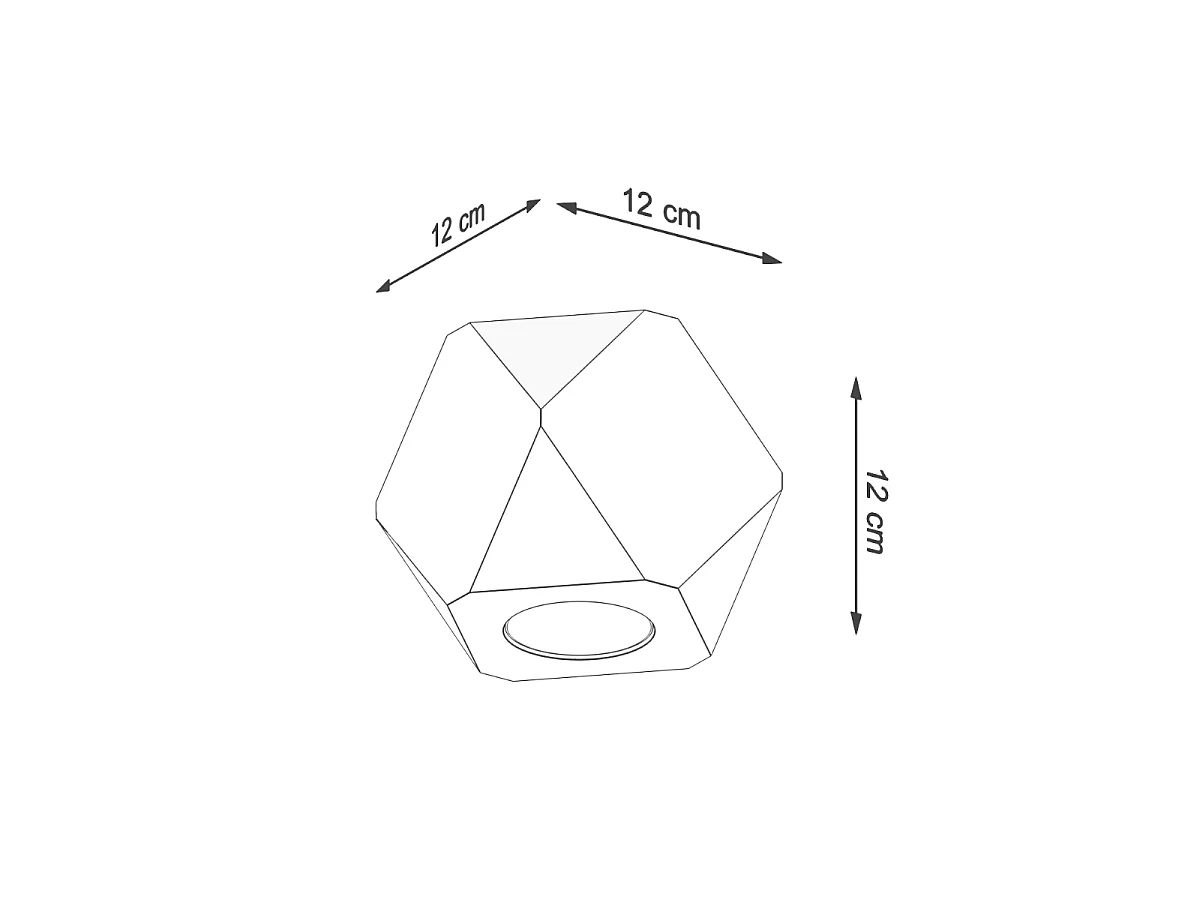 Lampade da soffitto Timberix scandinavo di legna - 1 sorgenti luminose 3000K - L.12 x A.12 cm - legno naturale