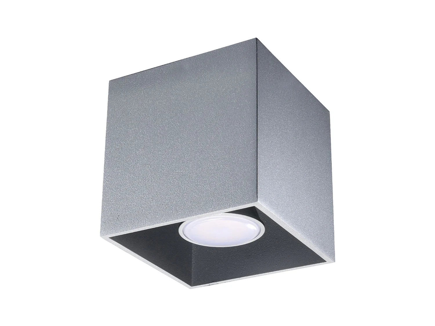 Lámparas de techo Quadx moderno de aluminio - 1 fuentes luminosas 4000K - L.10 x A.10 cm - gris