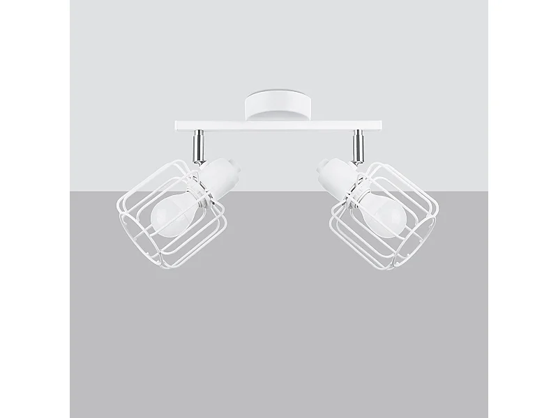 Plafondlampen Celubi modern van  - 2 lichtbronnen 4000K - L.27 x H.19 cm - wit