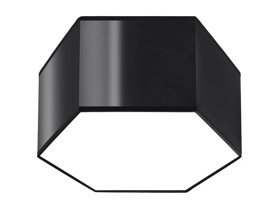 Plafonniers Solinia moderne en PVC - 2 sources lumineuses 4000K - L.30,5 x H.15,5 cm - noir