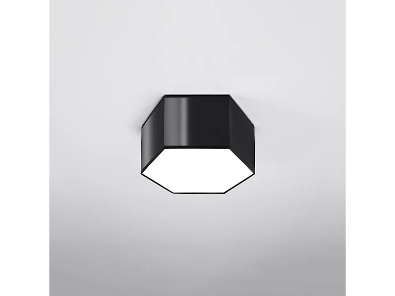 Plafondlampen Solinia modern van  - 2 lichtbronnen 4000K - L.30,5 x H.15,5 cm - zwart