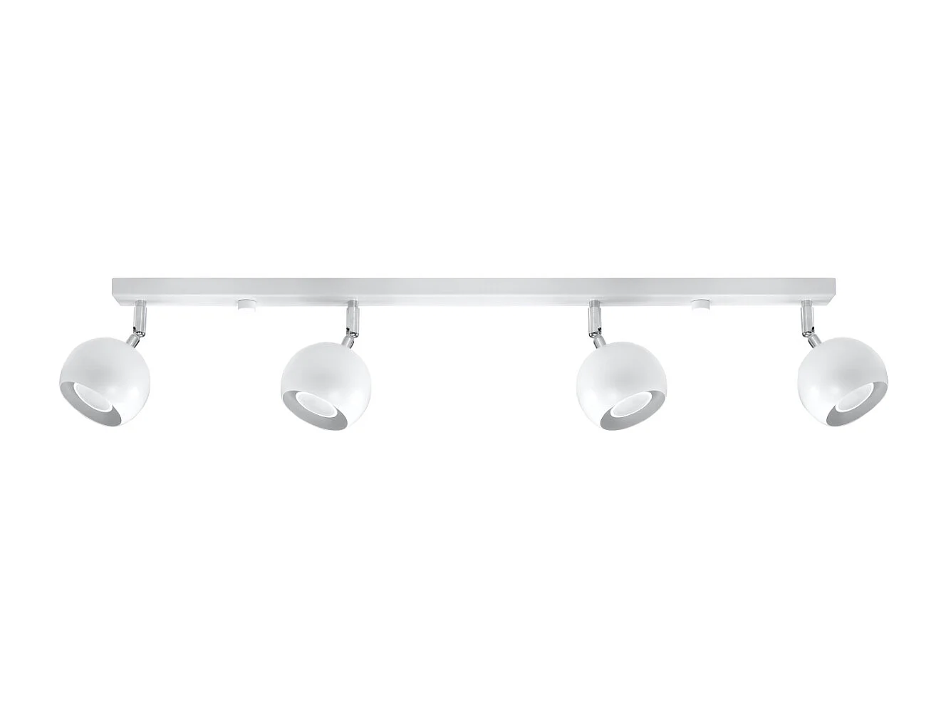 Plafonniers Rayis moderne en acier - 4 sources lumineuses 3000K - L.80 x H.16 cm - blanc