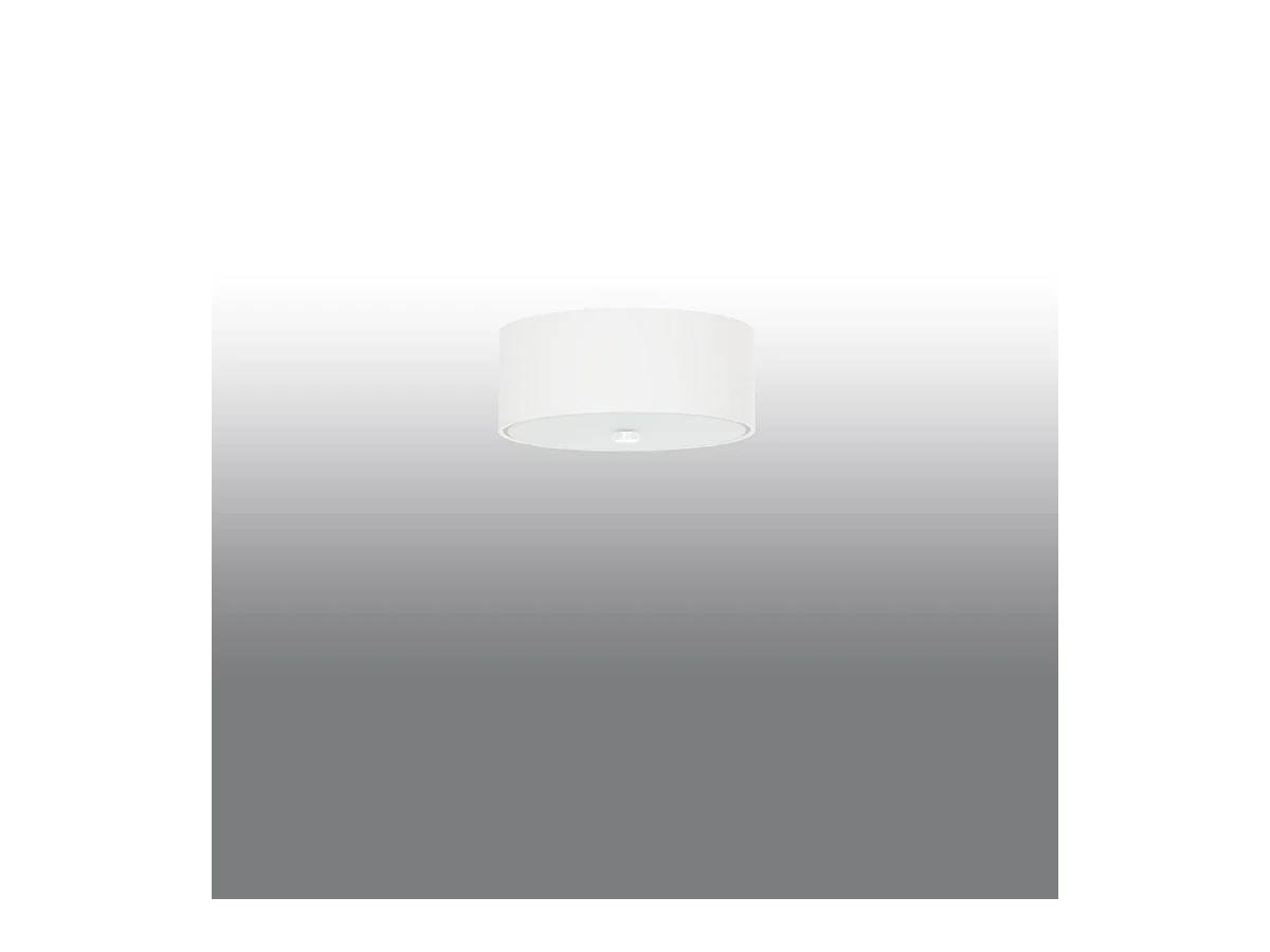 Plafony minimalistyczny Kalmaris, tkanina/szkło/stal - 3 źródło światła 4000K - L.30 x H.22 cm - biały