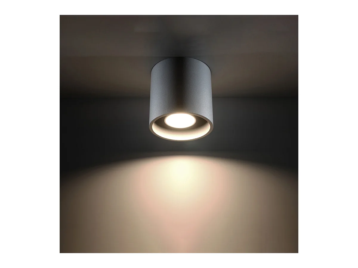 Lámparas de techo Celeris moderno de aluminio - 1 fuentes luminosas 4000K - L.10 x A.10 cm - gris