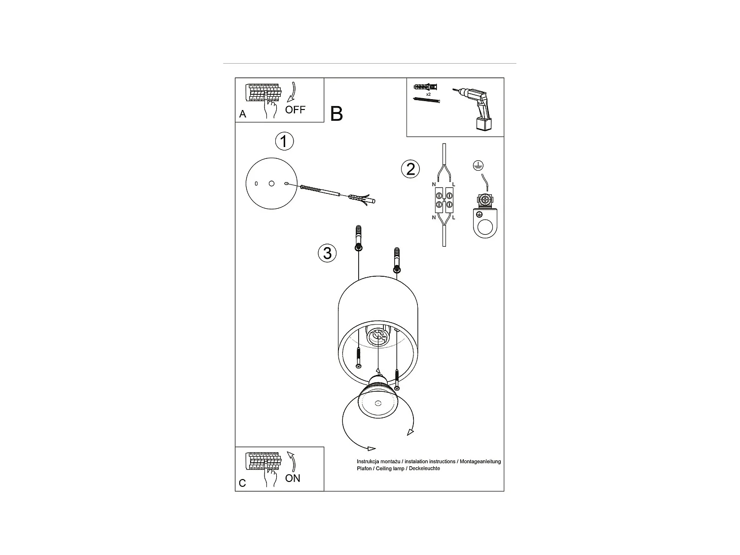 Lámparas de techo Celeris moderno de aluminio - 1 fuentes luminosas 4000K - L.10 x A.10 cm - gris
