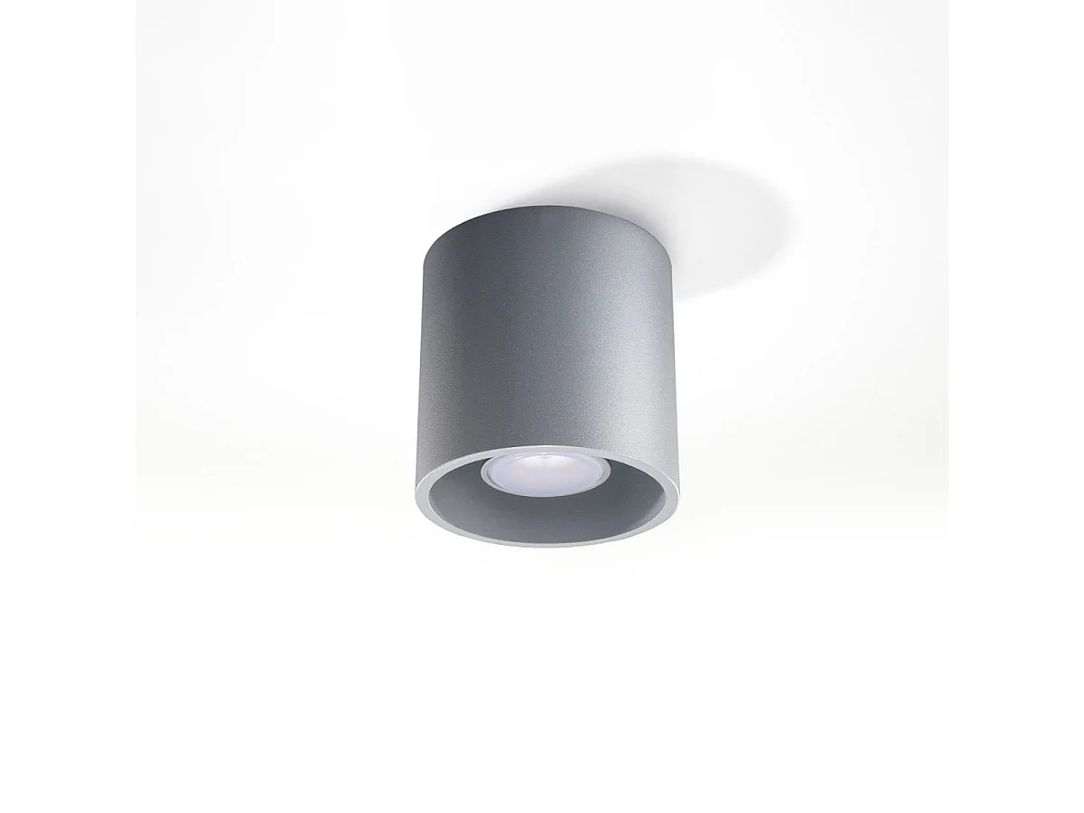 Plafonniers Celeris moderne en aluminium - 1 sources lumineuses 4000K - L.10 x H.10 cm - gris