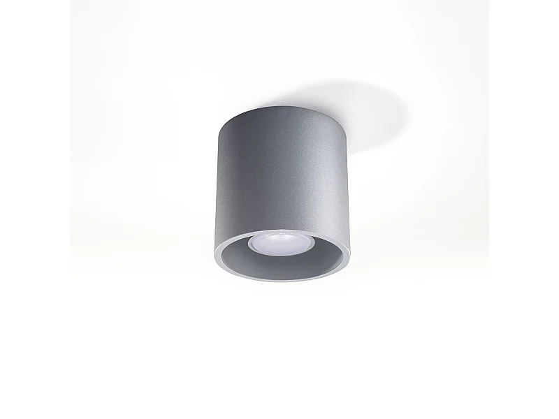 Plafonniers Celeris moderne en aluminium - 1 sources lumineuses 4000K - L.10 x H.10 cm - gris