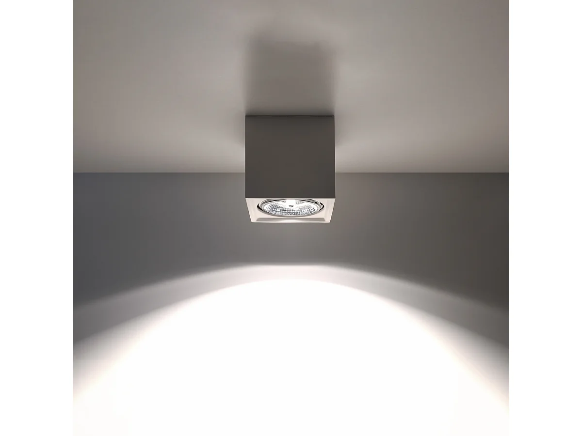 Plafonniers Flaix moderne en céramique - 1 sources lumineuses 4000K - L.14 x H.14 cm - blanc