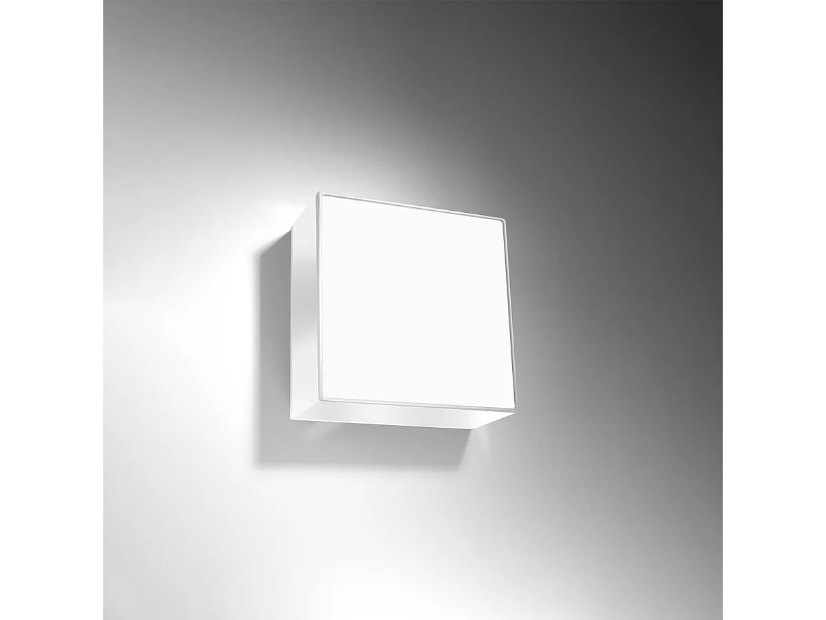 Plafonniers Care minimaliste en PVC - 1 sources lumineuses 4000K - L.25 x H.11 cm - blanc