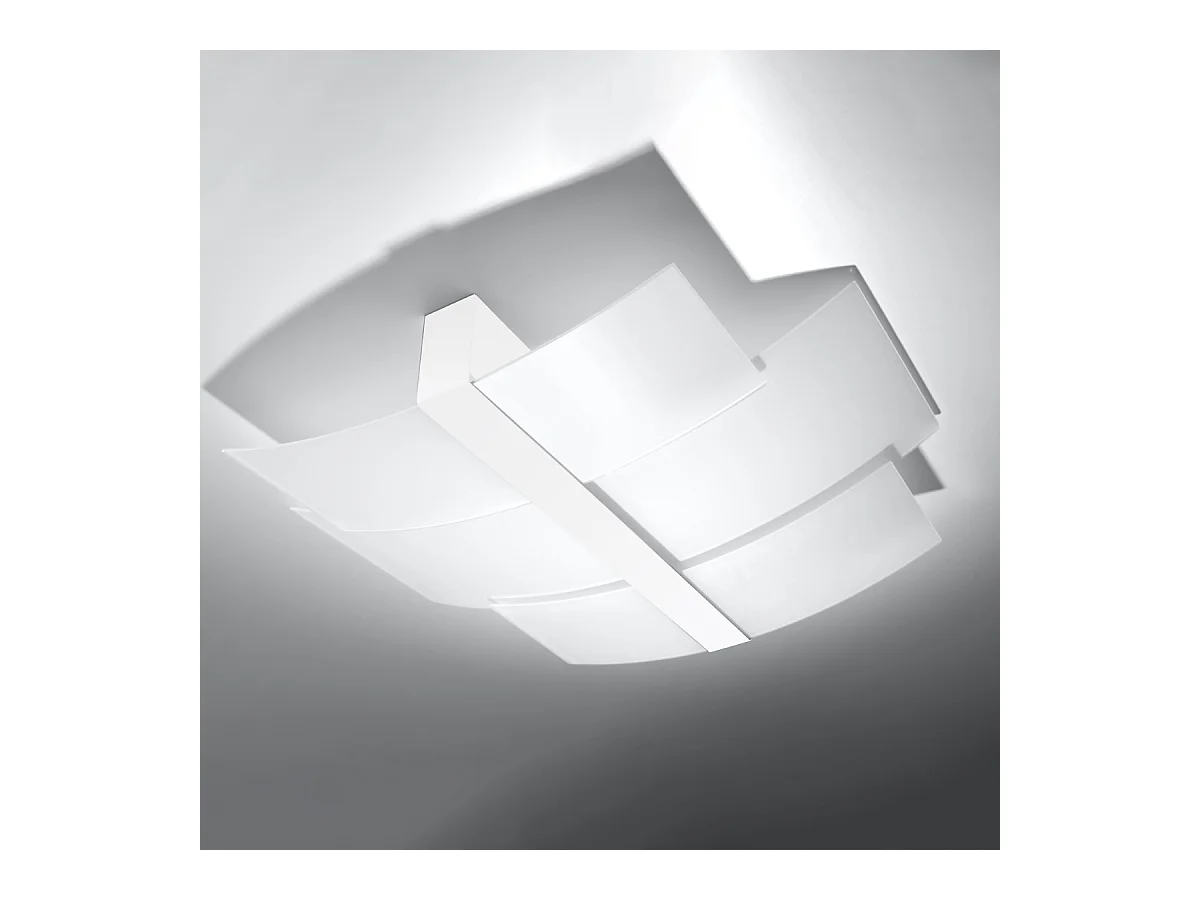 Plafondlampen Zelora modern van  - 3 lichtbronnen 4000K - L.61 x H.7 cm - wit