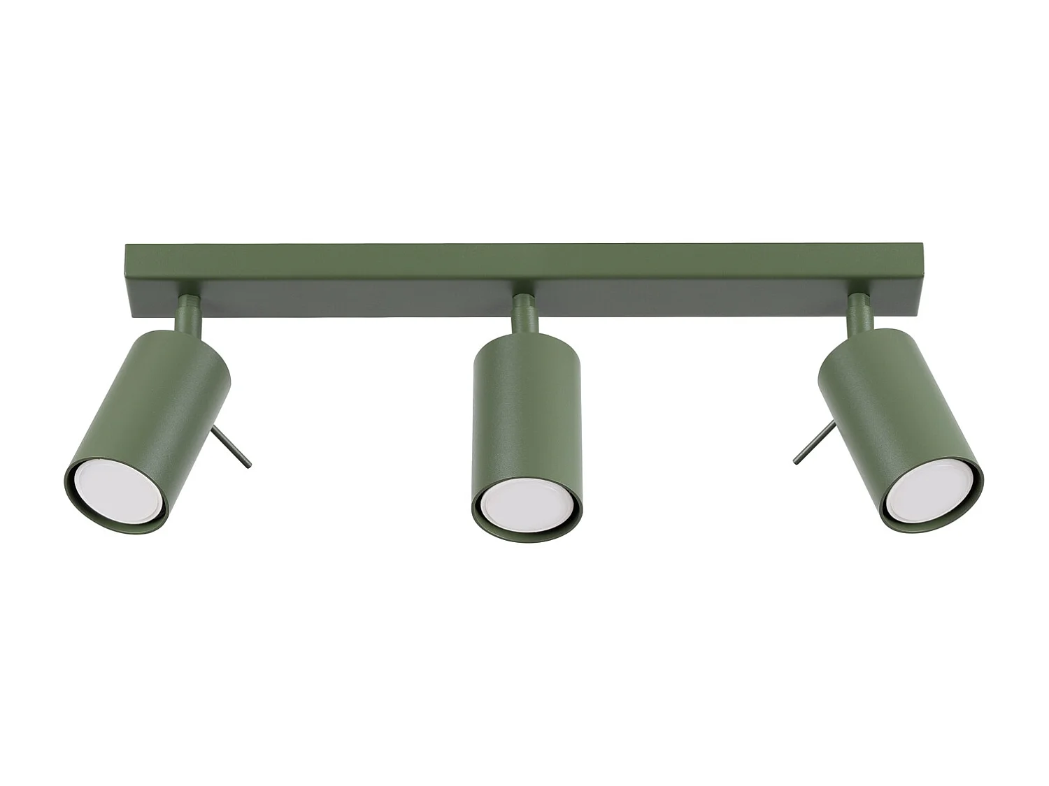 Plafonnier Briix moderne en acier - 3 sources lumineuses 4000K - L.45 x H.17 cm - vert olive