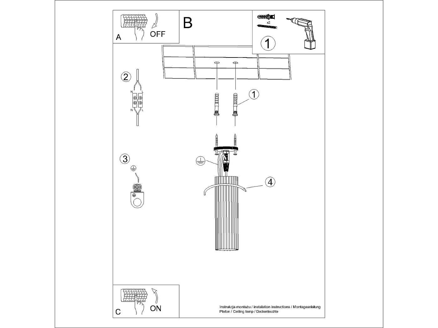 Plafonnier Gloow minimaliste en aluminium - 1 sources lumineuses 3000K - L.6,5 x H.20 cm - doré