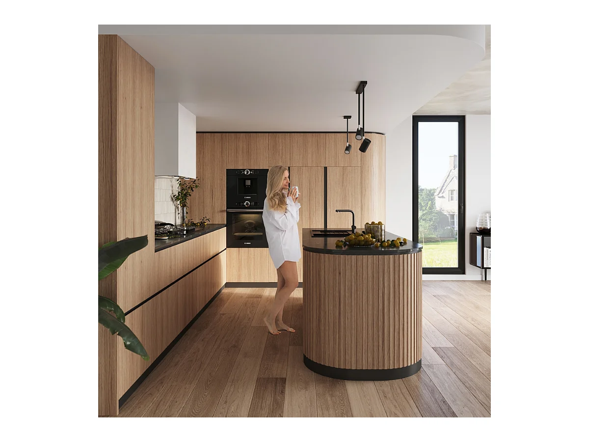 Plafondlampen Novatel modern van  - 2 lichtbronnen 4000K - L.30 x H.43 cm - zwart