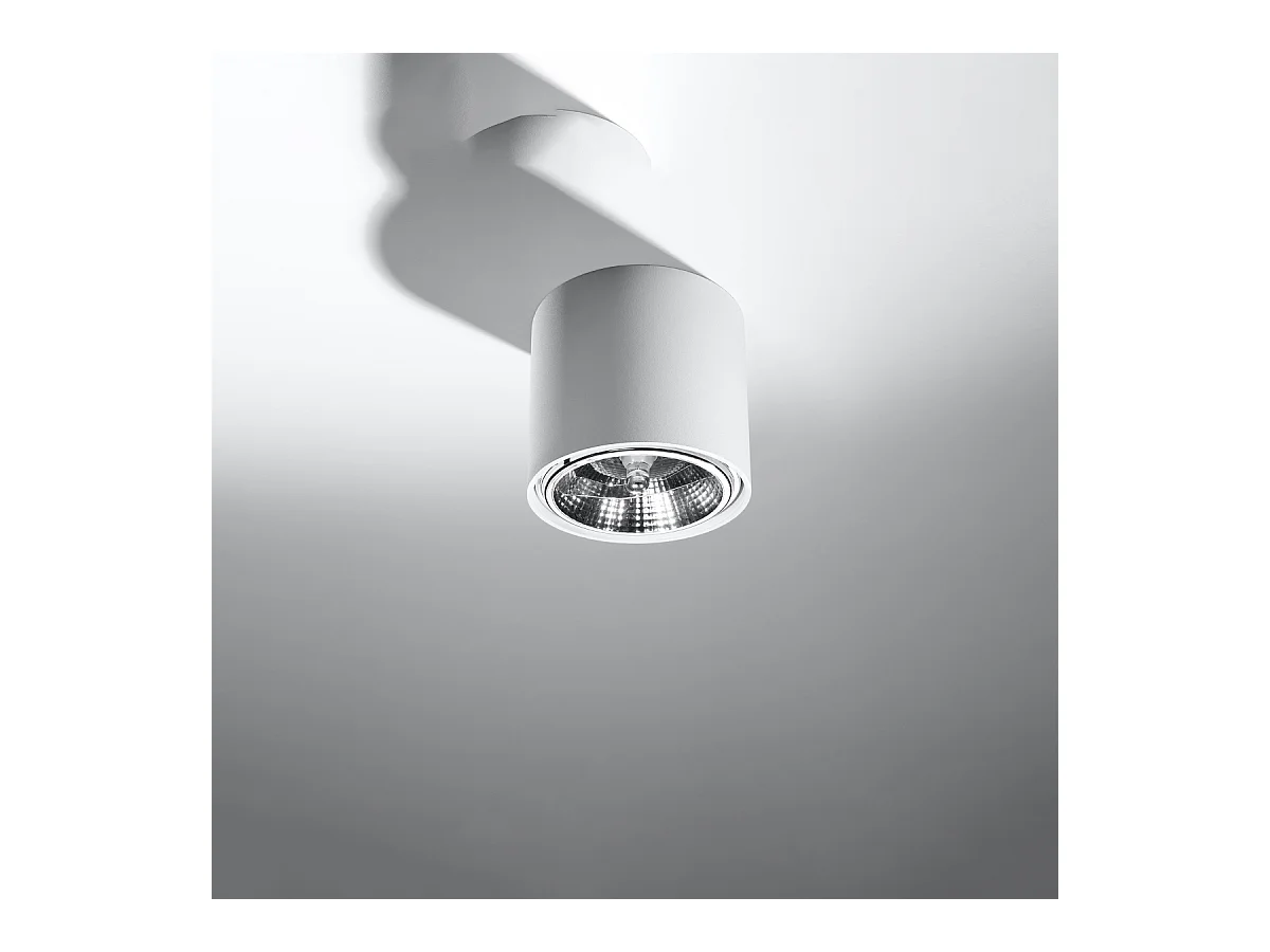 Plafondlampen Qioli modern van  - 1 lichtbronnen 3000K - L.12 x H.11 cm - wit