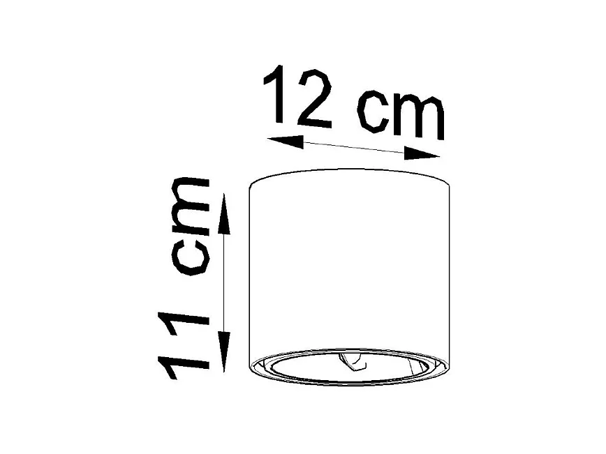 Plafondlampen Qioli modern van  - 1 lichtbronnen 3000K - L.12 x H.11 cm - wit