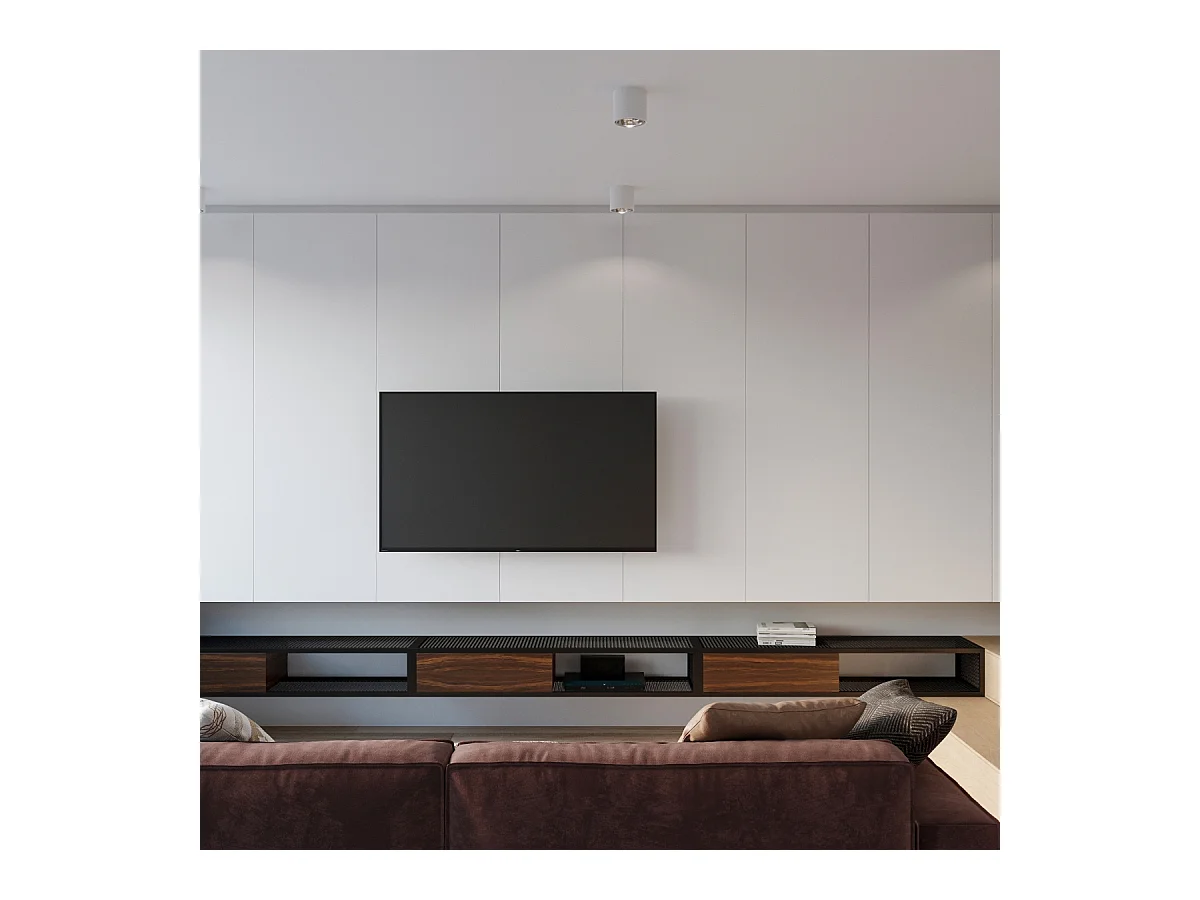 Plafondlampen Qioli modern van  - 1 lichtbronnen 3000K - L.12 x H.11 cm - wit