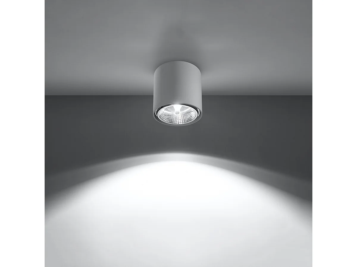 Plafonniers Qioli moderne en aluminium - 1 sources lumineuses 3000K - L.12 x H.11 cm - blanc