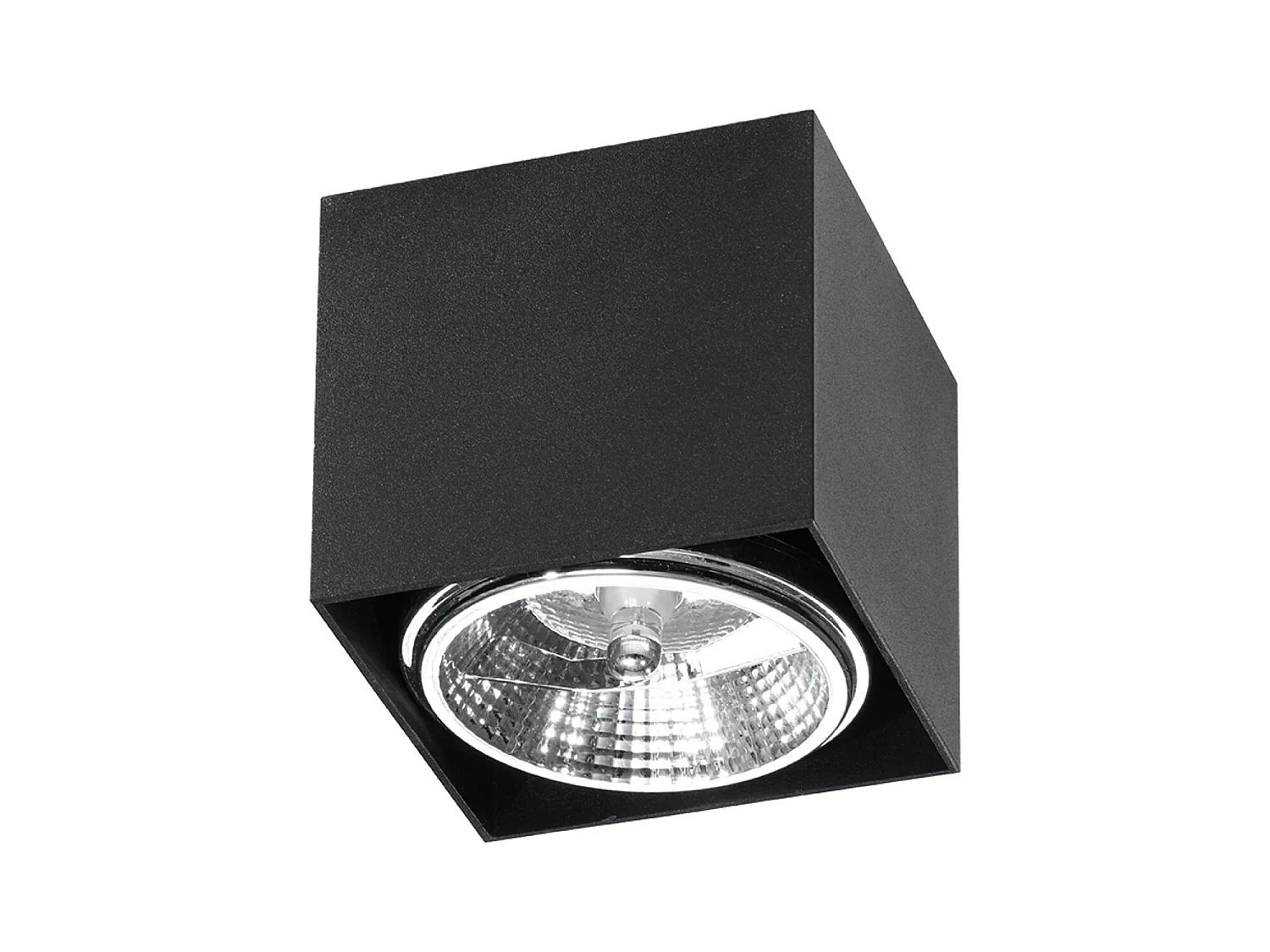 Plafonniers Nexiflex moderne en aluminium - 1 sources lumineuses 4000K - L.12 x H.11 cm - noir