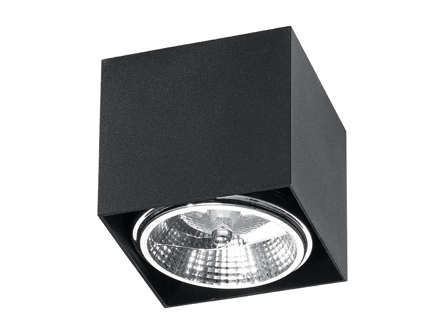 Plafonniers Nexiflex moderne en aluminium - 1 sources lumineuses 4000K - L.12 x H.11 cm - noir
