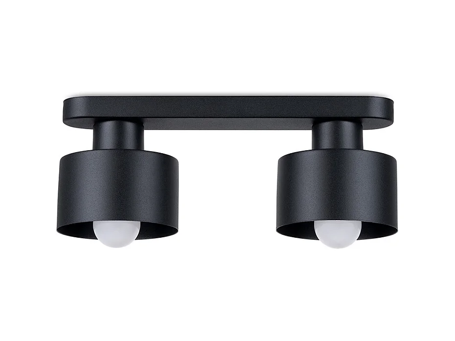 Plafondlampen Zavros modern van  - 2 lichtbronnen 4000K - L.34 x H.13 cm - zwart