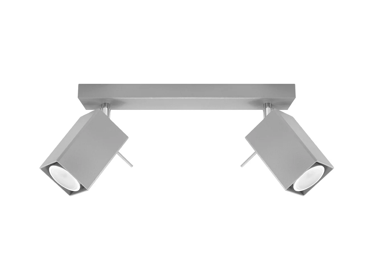 Plafonniers Briow moderne en acier - 2 sources lumineuses 4000K - L.30 x H.16 cm - gris