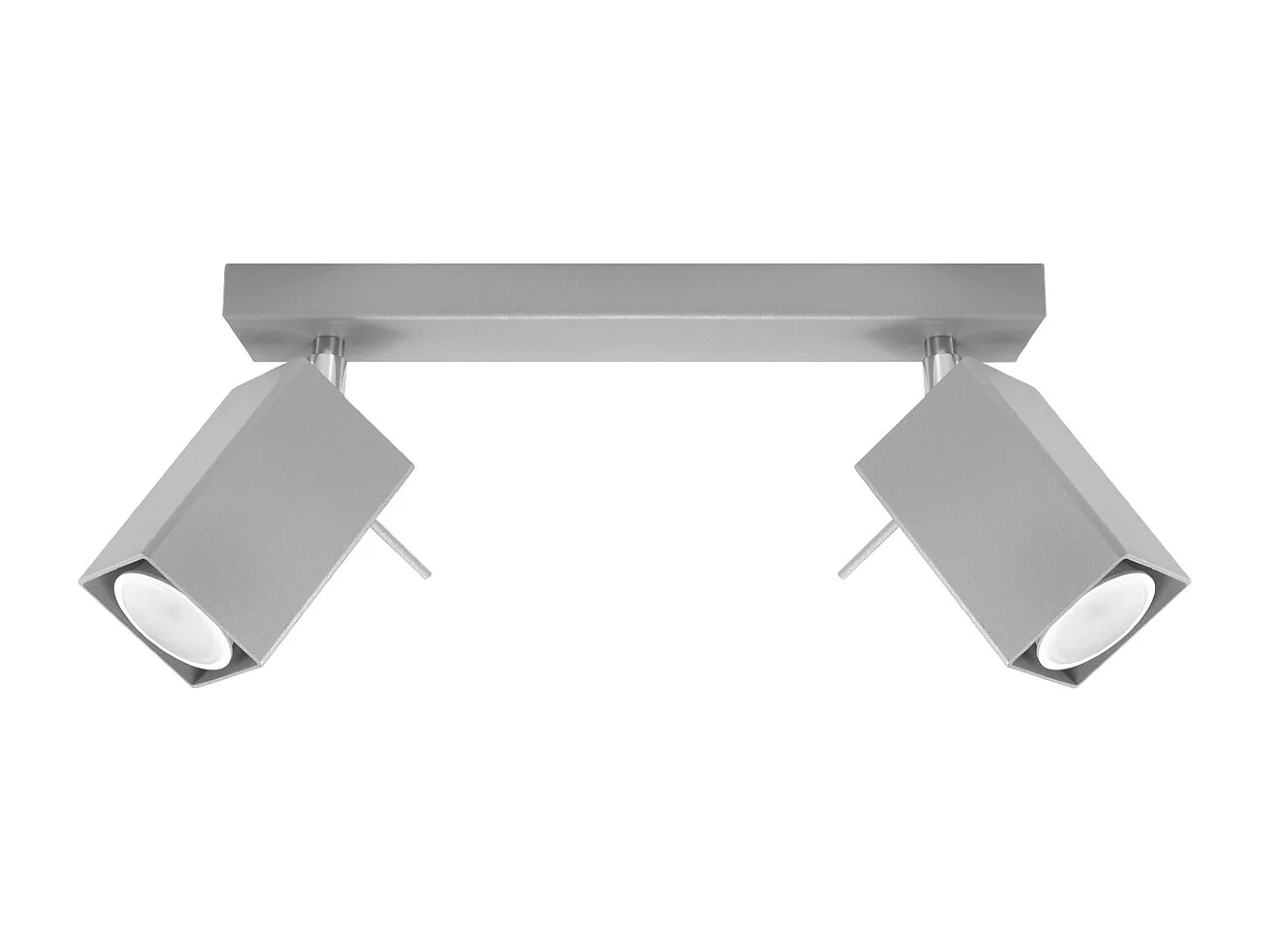 Plafonniers Briow moderne en acier - 2 sources lumineuses 4000K - L.30 x H.16 cm - gris