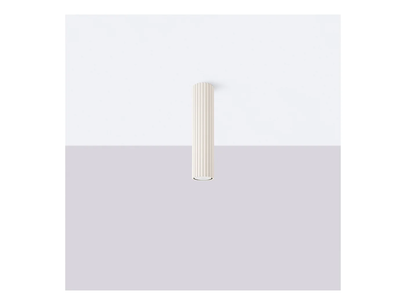Plafonnier Gloow minimaliste en aluminium - 1 sources lumineuses 4000K - L.6,5 x H.30 cm - beige