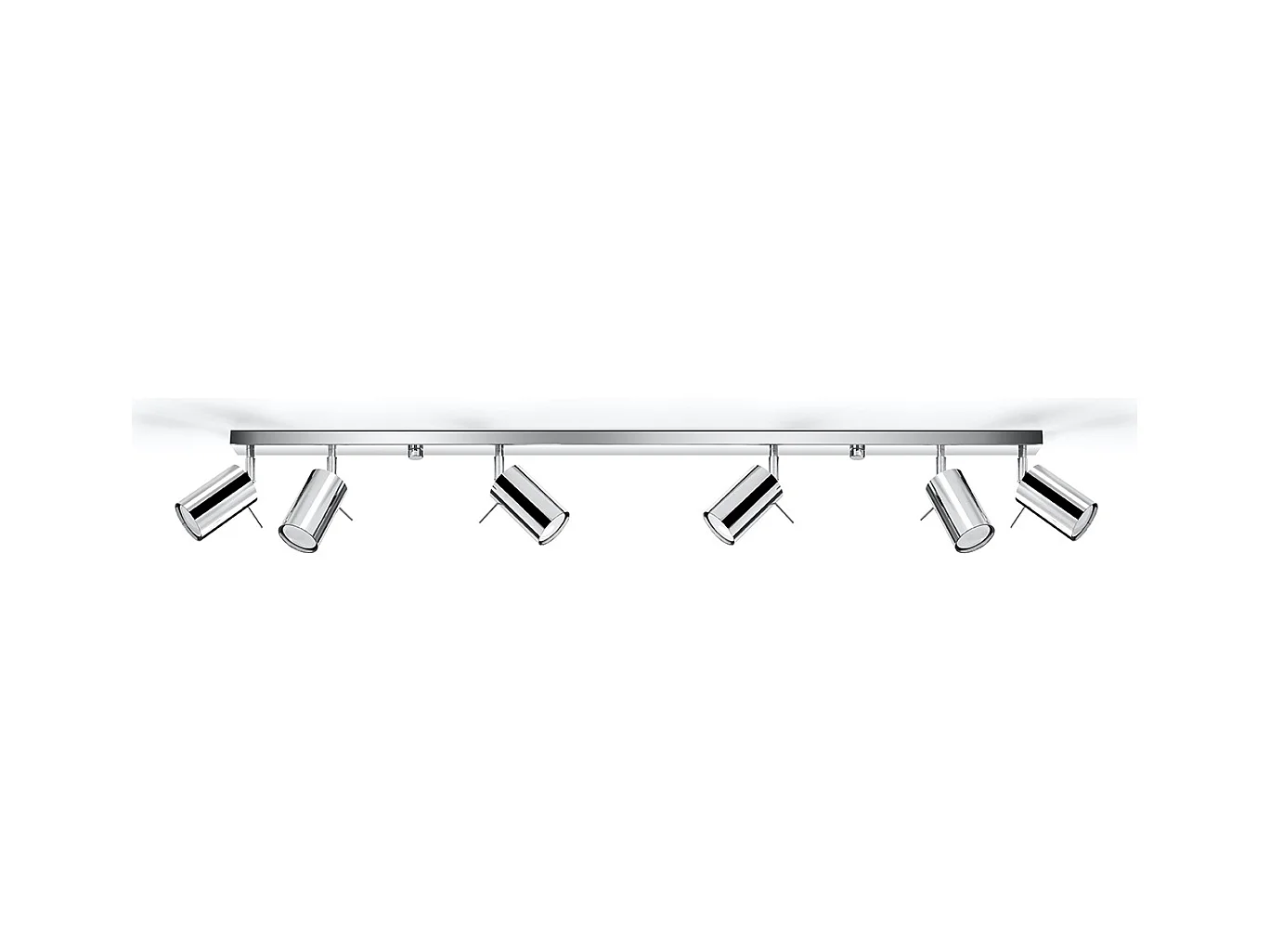 Plafonniers Briix moderne en acier - 6 sources lumineuses 3000K - L.118 x H.16 cm - chrome