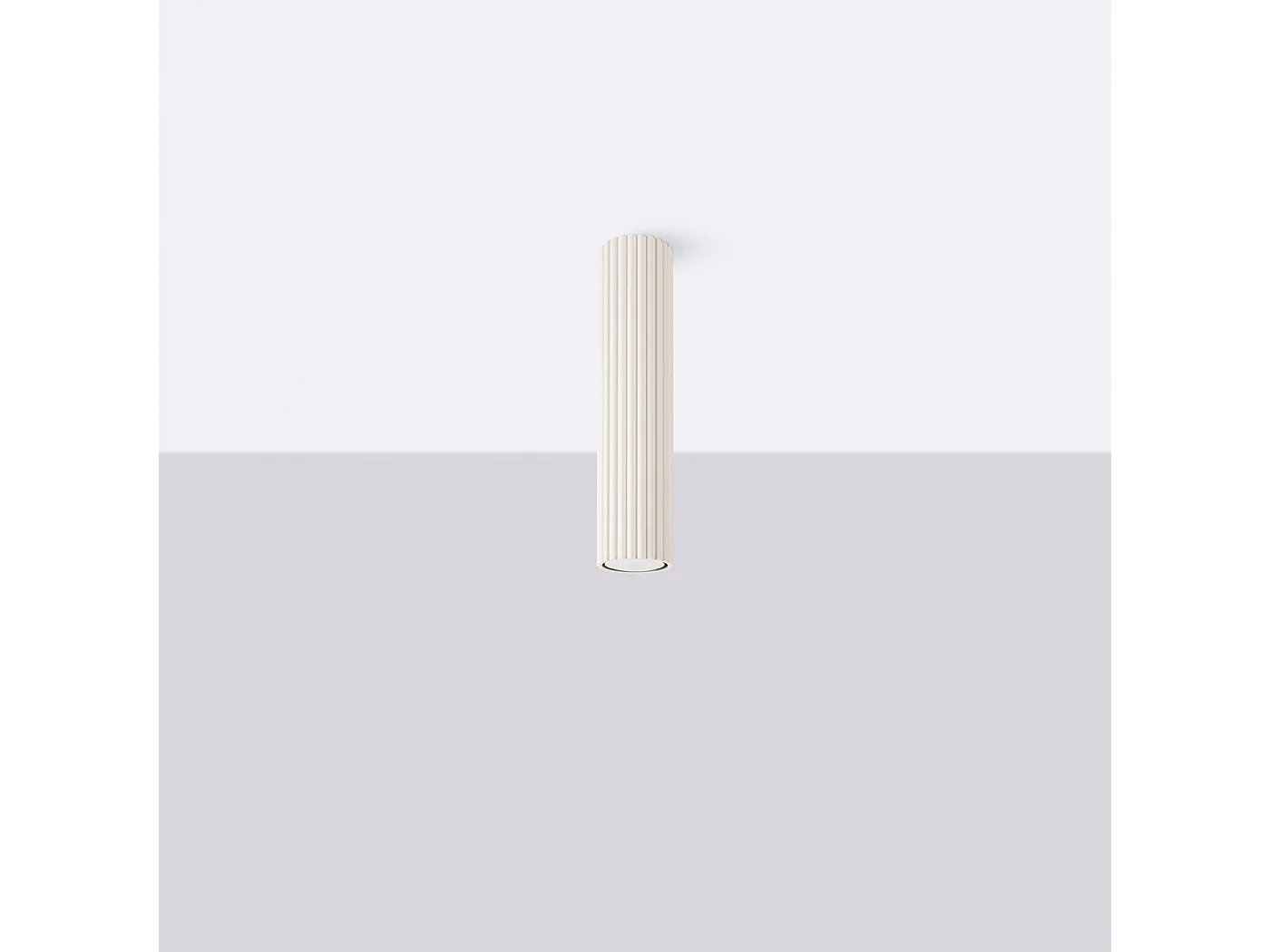 Plafonnier Gloow minimaliste en aluminium - 1 sources lumineuses 3000K - L.6,5 x H.30 cm - beige