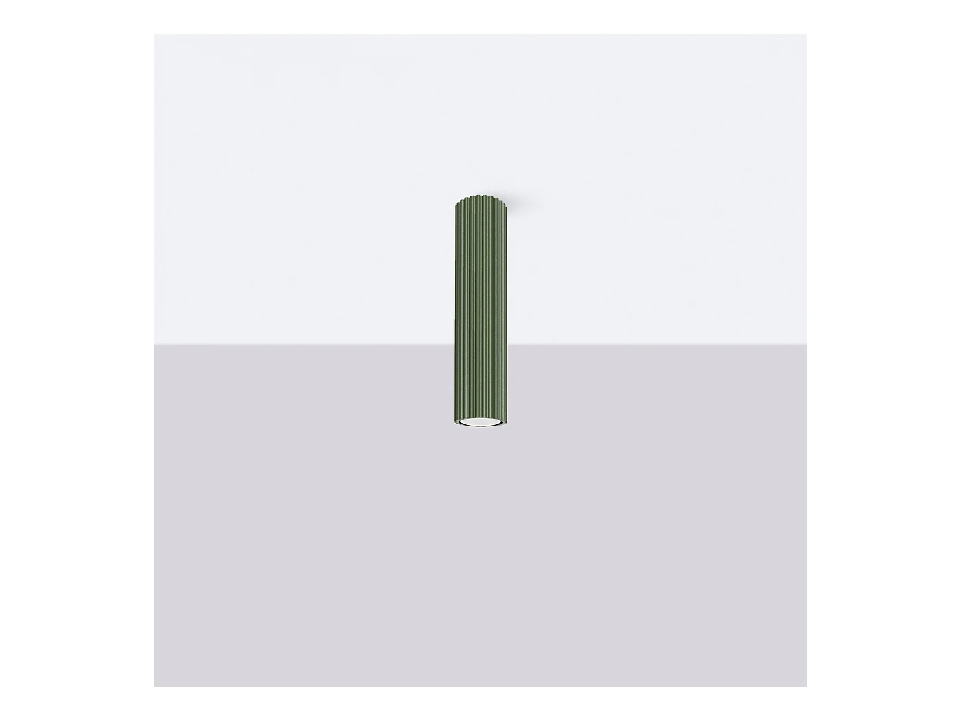 Plafondlamp Gloow minimalistisch van  - 1 lichtbronnen 4000K - L.6,5 x H.30 cm - olijfgroen