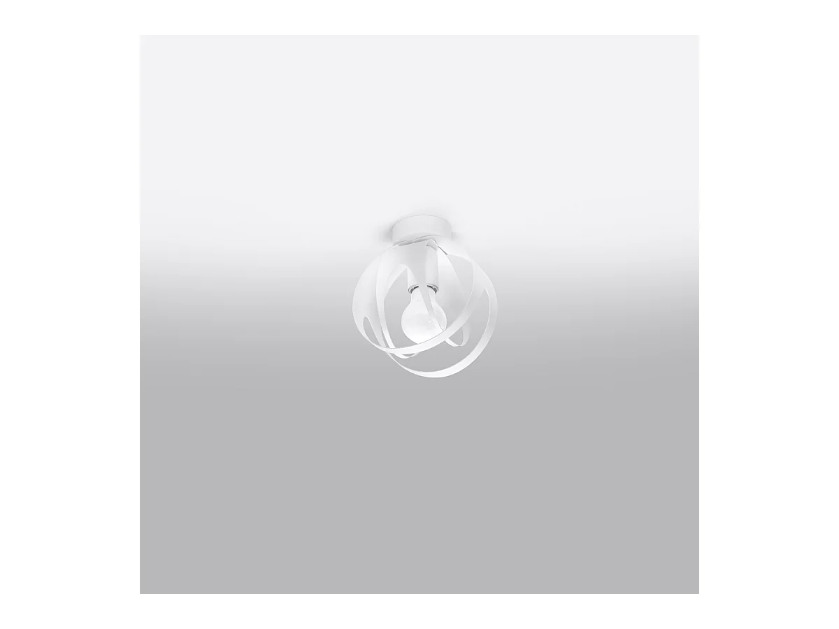 Plafondlampen Novetex modern van  - 1 lichtbronnen 3000K - L.16 x H.21 cm - wit