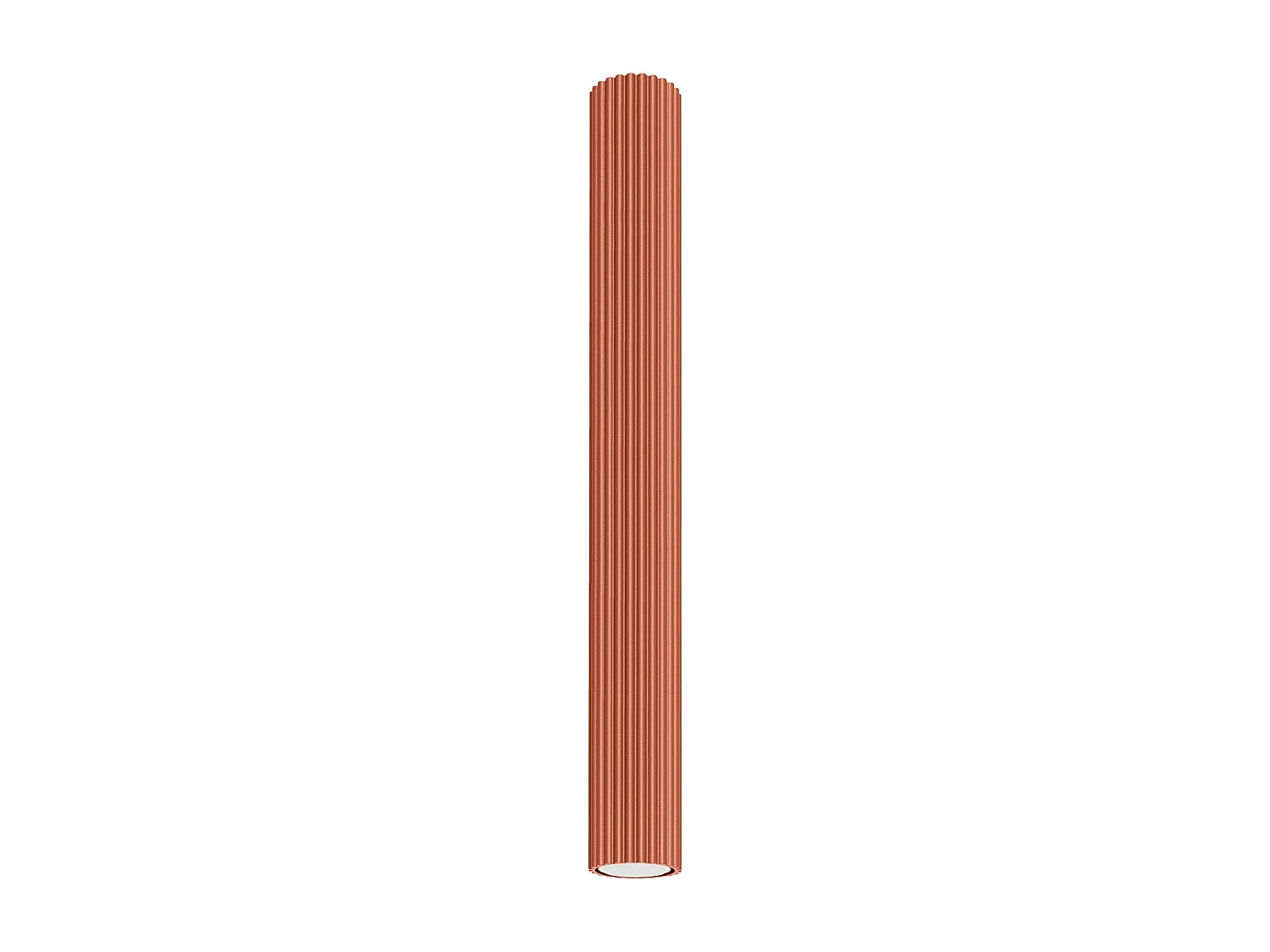 Plafonnier Gloow minimaliste en aluminium - 1 sources lumineuses 4000K - L.6,5 x H.60 cm - ocre rouge