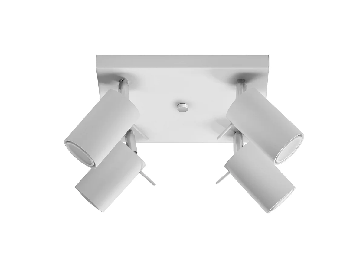 Deckenlampen Briix modern aus  Stahl - 4 lichtquellen 4000K - L.25 x H. cm - Weiß