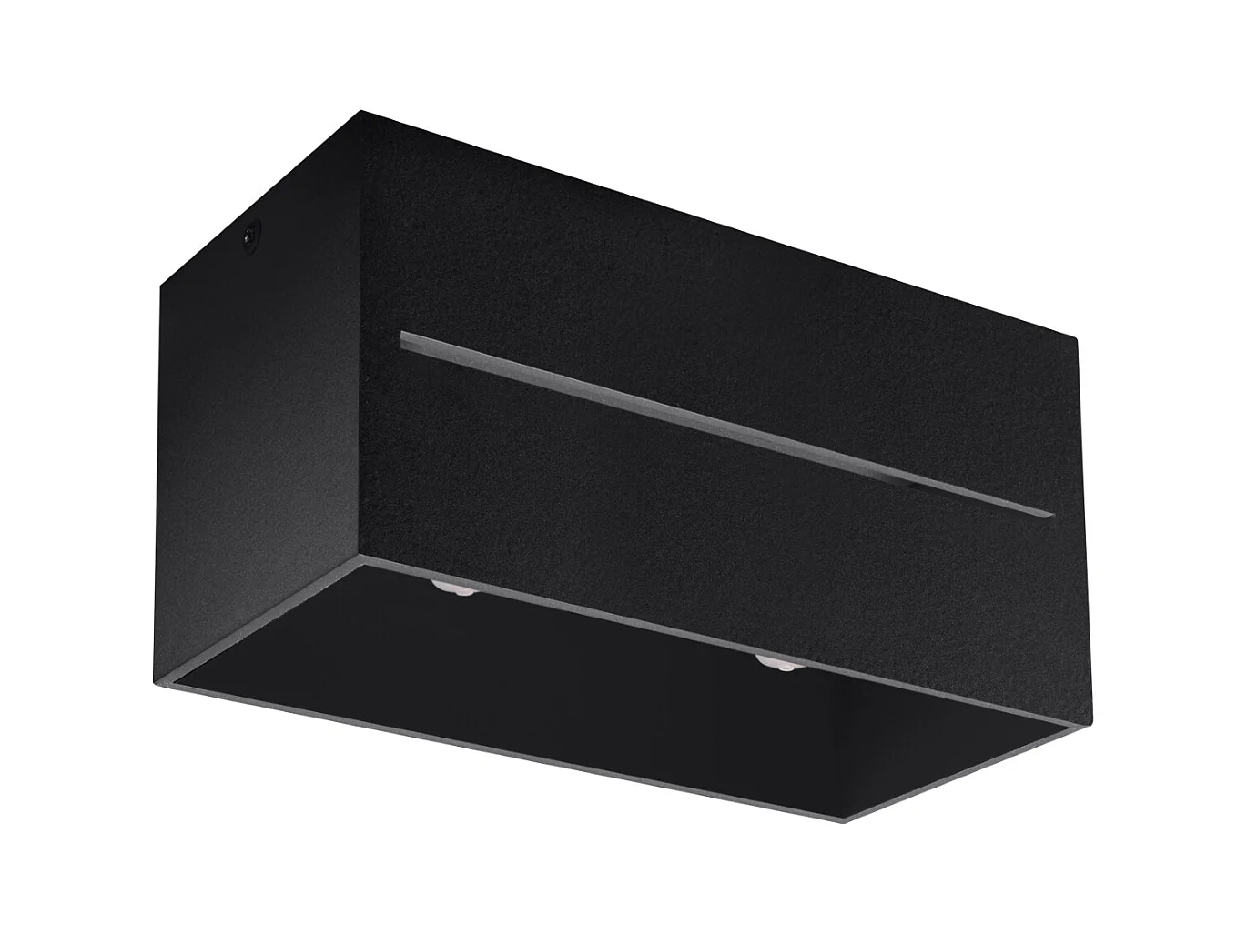 Plafonniers Zorbo maxi moderne en aluminium - 2 sources lumineuses 3000K - L.20 x H.10 cm - noir