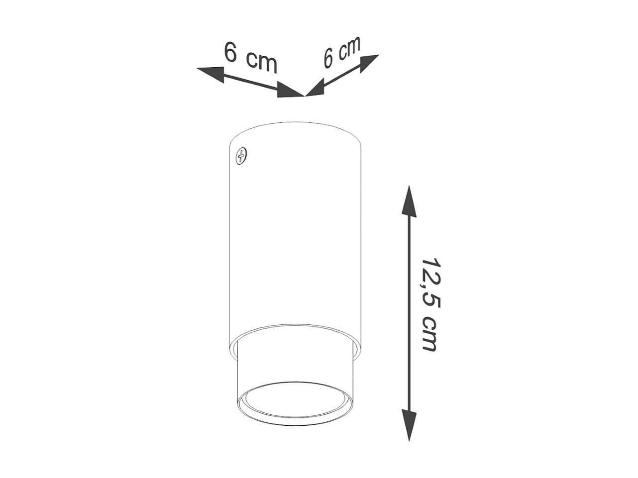 Plafonnier Alvor moderne en acier - 1 sources lumineuses 3000K - L.6 x H.12,5 cm - noir/chromé