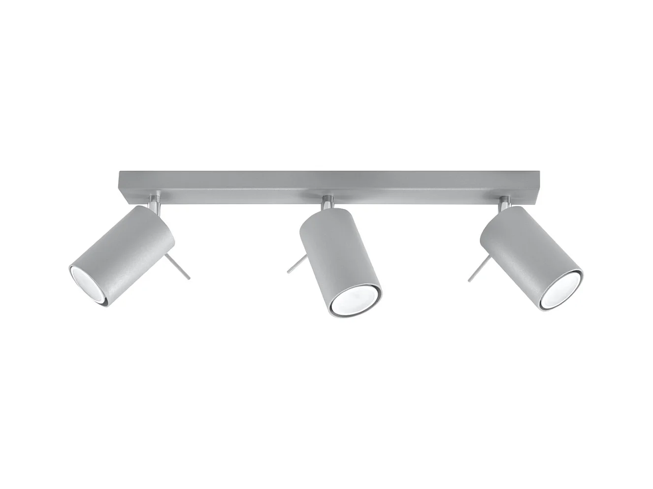 Plafonniers Briix moderne en acier - 3 sources lumineuses 3000K - L.45 x H.16 cm - gris