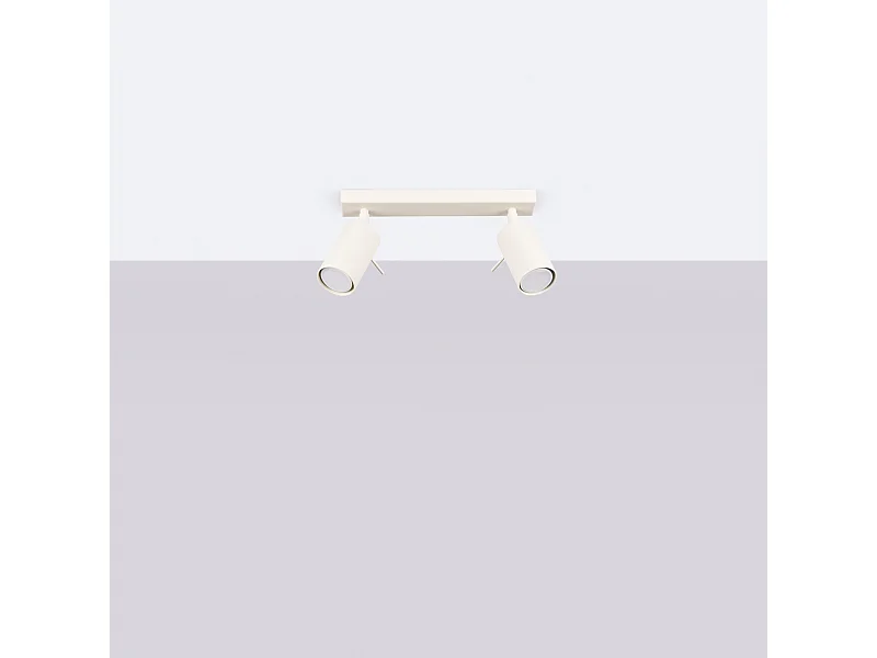 Lampa sufitowa nowoczesny Briix, stal - 2 źródło światła 4000K - L.30 x H.17 cm - beżowy