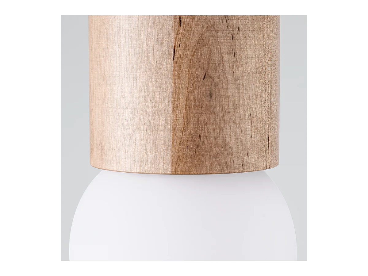 Plafonniers Lust moderne en bois - 1 sources lumineuses 3000K - L.12 x H.23 cm - bois naturel