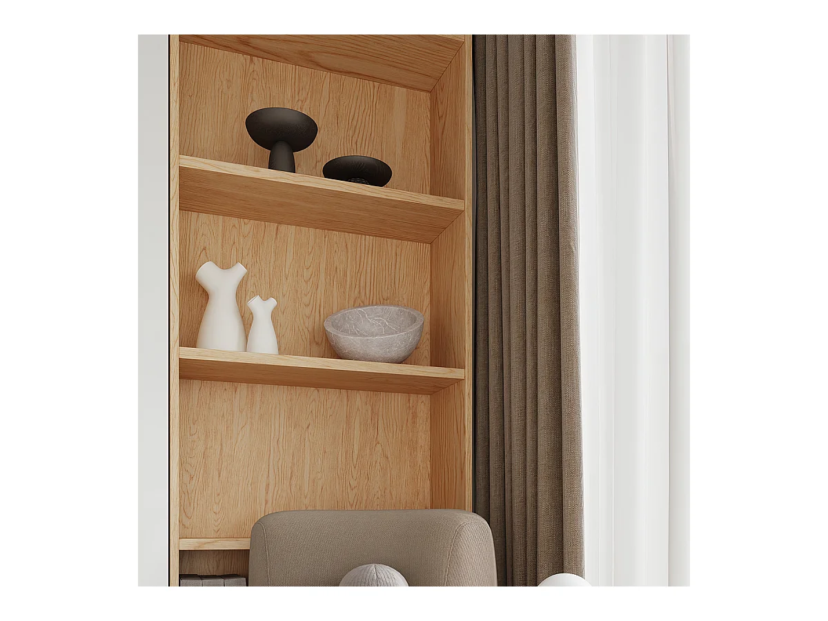 Plafonniers Lust moderne en bois - 1 sources lumineuses 3000K - L.12 x H.23 cm - bois naturel